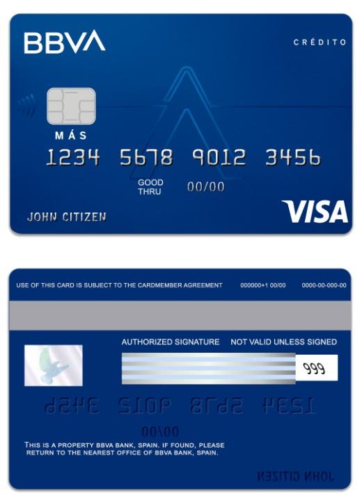 Spain BBVA Bank visa credit card